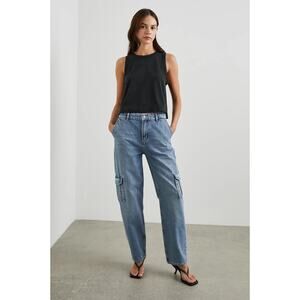 Rails Speedway Cargo Pant in Breezy Blue Relaxed Slouchy Boyfriend Jeans Size 25
